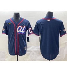 Men's American League Cleveland Guardians Blank Navy 2025 All-Star Edition Limited Stitched Baseball Jersey
