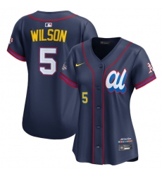Women's American League #5 Jacob Wilson Navy 2025 All-Star Edition Limited Stitched Baseball Jersey(Run Small)