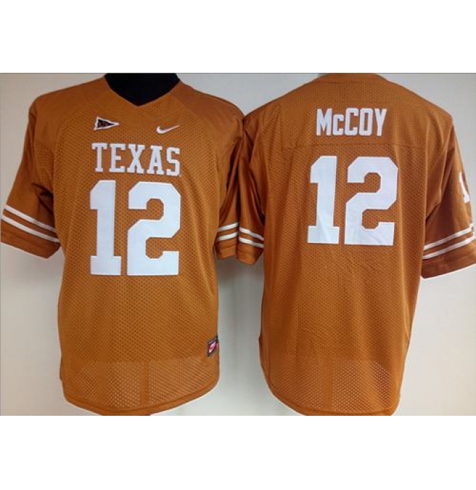 Men's Texas Longhorns #12 Colt McCoy Orange Nike College Jersey