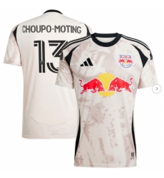 Men's New York Red Bulls Eric Maxim Choupo-Moting adidas Tan 2025 Stone Kit Replica Player Jersey