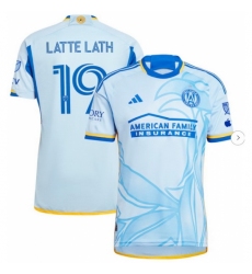 Men's Atlanta United FC Emmanuel Latte Lath adidas Light Blue 2024 The Resurgens Kit Authentic Player Jersey