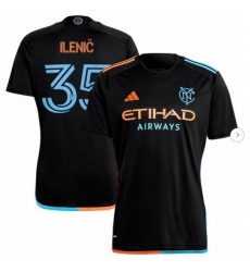 Men's New York City FC Mitja Ilenič adidas Black 2024 24 7 Kit Replica Player Jersey