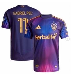 Mens LA Galaxy Gabriel Pec adidas Navy 2025 RIZON Authentic Player Jersey