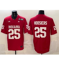 Men's Indiana Hoosiers #25 Hoosiers Red F.U.S.E. 2026 Patch Stitched Football Jersey