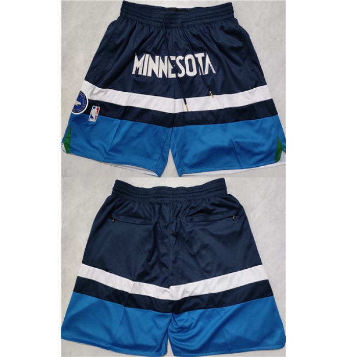 Men's Minnesota Timberwolves Navy Shorts (Run Small)
