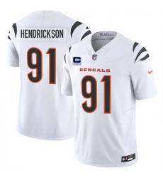 Men's Cincinnati Bengals #91 Trey Hendrickson White 2025 F.U.S.E. With 1-Star C Vapor Untouchable Limited Stitched Football Jersey