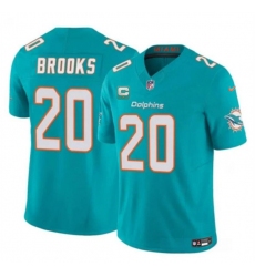 Men's Miami Dolphins #20 Jordyn Brooks Aqua 2025 F.U.S.E. With 1-Star C Vapor Limited Football Stitched Jersey