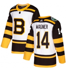 Youth Adidas Boston Bruins #14 Chris Wagner Authentic White 2019 Winter Classic NHL Jersey