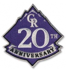 Stitched 2013 Colorado Rockies 20th Anniversary Logo Sleeve Patch