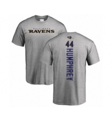 Football Baltimore Ravens #44 Marlon Humphrey Ash Backer T-Shirt