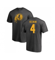 Football Washington Redskins #4 Case Keenum Ash One Color T-Shirt