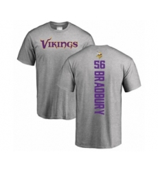Football Minnesota Vikings #56 Garrett Bradbury Ash Backer T-Shirt