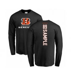 Football Cincinnati Bengals #89 Drew Sample Black Backer Long Sleeve T-Shirt