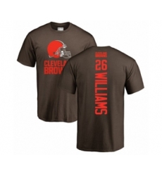 Football Cleveland Browns #26 Greedy Williams Brown Backer T-Shirt