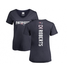 Football Women's New England Patriots #52 Elandon Roberts Navy Blue Backer T-Shirt