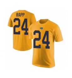 Men's Los Angeles Rams #24 Taylor Rapp Gold Rush Pride Name & Number T-Shirt