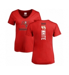 Football Women's Tampa Bay Buccaneers #45 Devin White Red Backer T-Shirt