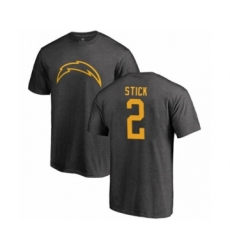 Football Los Angeles Chargers #2 Easton Stick Ash One Color T-Shirt