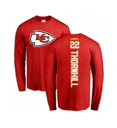 Football Kansas City Chiefs #22 Juan Thornhill Red Backer Long Sleeve T-Shirt