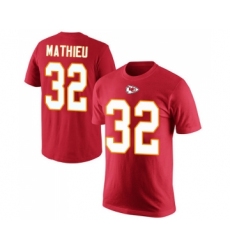 Football Men's Kansas City Chiefs #32 Tyrann Mathieu Red Rush Pride Name & Number T-Shir