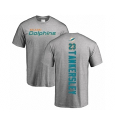 Football Miami Dolphins #23 Cordrea Tankersley Ash Backer T-Shirt