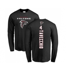 Football Atlanta Falcons #4 Giorgio Tavecchio Black Backer Long Sleeve T-Shirt