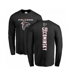 Football Atlanta Falcons #50 John Cominsky Black Backer Long Sleeve T-Shirt