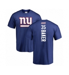 Football New York Giants #35 Deandre Baker Royal Blue Backer T-Shirt