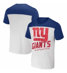 Men's New York Giants Cream Royal X Darius Rucker Collection Colorblocked T Shirt