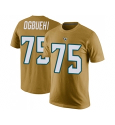 Football Men's Jacksonville Jaguars #75 Cedric Ogbuehi Gold Rush Pride Name & Number T-Shirt