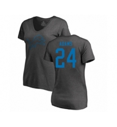 Football Women's Detroit Lions #24 Andrew Adams Ash One Color T-Shirt