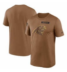 Men's Carolina Panthers 2023 Brown Salute To Service Legend Performance T Shirt