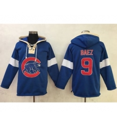 Cubs #9 Javier Baez Blue Pullover MLB Hoodie