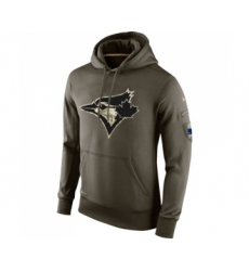 Men's Toronto Blue Jays Nike Olive Salute To Service KO Performance Hoodie