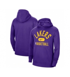 Men's Los Angeles Lakers 2021 Purple Spotlight Pullover Basketball Hoodie