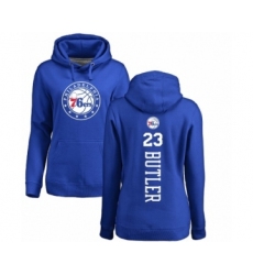 NBA Women's Nike Philadelphia 76ers #23 Jimmy Butler Royal Blue Backer Pullover Hoodie