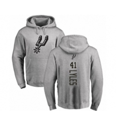 Basketball San Antonio Spurs #41 Trey Lyles Ash Backer Pullover Hoodie