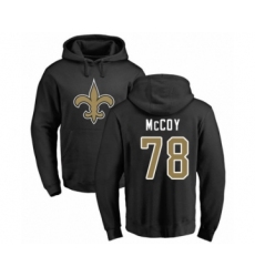Football New Orleans Saints #78 Erik McCoy Black Name & Number Logo Pullover Hoodie