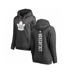 Hockey Women's Toronto Maple Leafs #15 Alexander Kerfoot Charcoal One Color Backer Pullover Hoodie