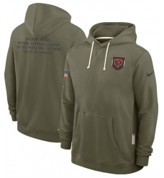 Men's Chicago Bears Olive 2025 Salute to Service Pullover Hoodie