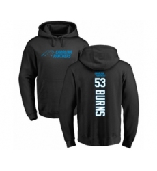 Football Carolina Panthers #53 Brian Burns Black Backer Pullover Hoodie