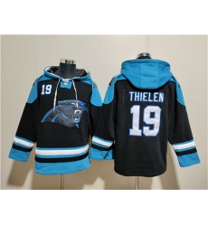 Men's Carolina Panthers #19 Adam Thielen Black Ageless Must-Have Lace-Up Pullover Hoodie