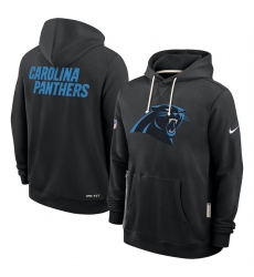 Men's Carolina Panthers Black Sideline Standard Issue Initial Home Dri-FIT Pullover Hoodie