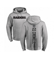 Football Oakland Raiders #22 Isaiah Crowell Ash Backer Pullover Hoodie