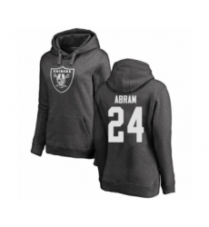 Football Women's Oakland Raiders #24 Johnathan Abram Ash One Color Pullover Hoodie