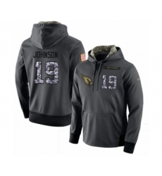 Football Men's Arizona Cardinals #19 KeeSean Johnson Stitched Black Anthracite Salute to Service Player Performance Hoodie