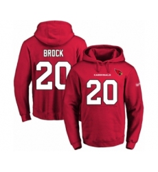 Football Men's Arizona Cardinals #20 Tramaine Brock Red Name & Number Pullover Hoodie
