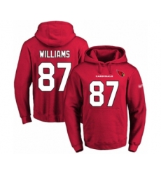 Football Men's Arizona Cardinals #87 Maxx Williams Red Name & Number Pullover Hoodie