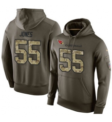 NFL Nike Arizona Cardinals #55 Chandler Jones Green Salute To Service Men Pullover Hoodie