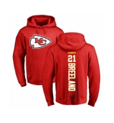 Football Kansas City Chiefs #21 Bashaud Breeland Red Backer Pullover Hoodie